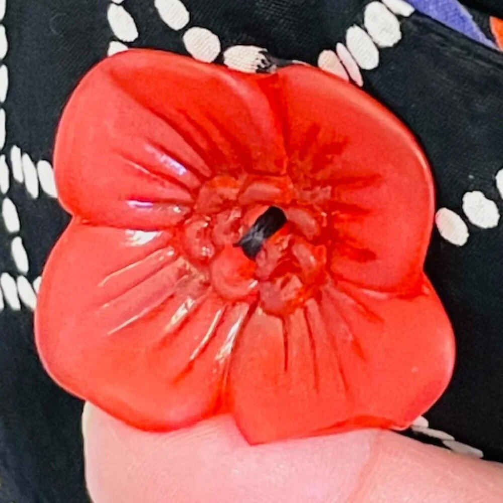 Vintage Platinum by Dorothy Schoelen Funky Heart Button Artsy Coat Dress Medium - Picture 5 of 12